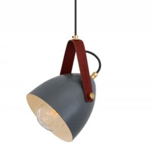 Lambeth IP65 Pendant with Rescued Fire-hose Strap Brass Pendants Great Lighting UK Ltd